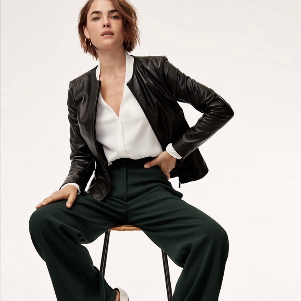 Aritzia Babaton Jett genuine leather jacket, size s